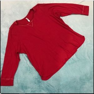 Cacique red long sleeve shirt plus size